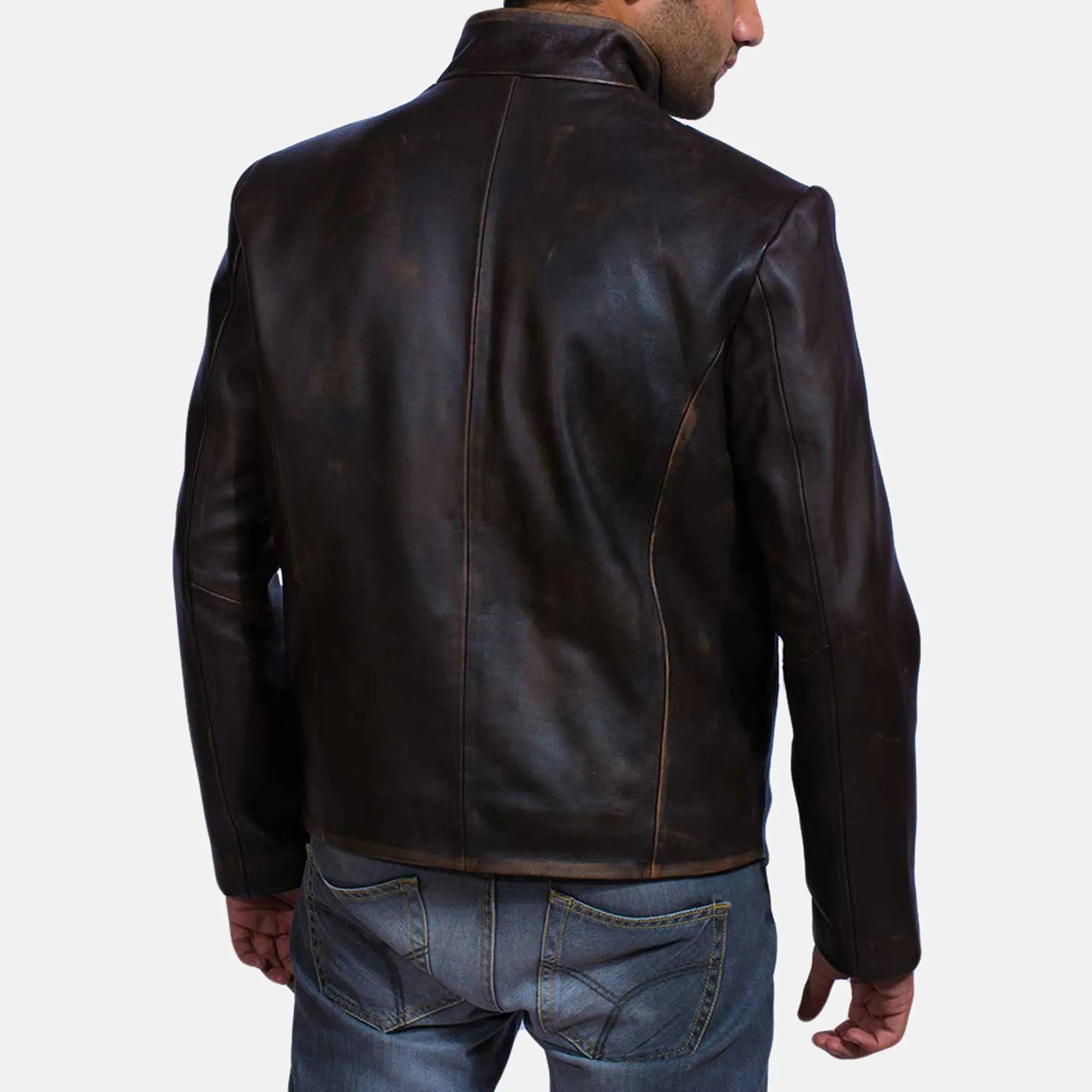 Premium brown leather jacket by Leather Taboo