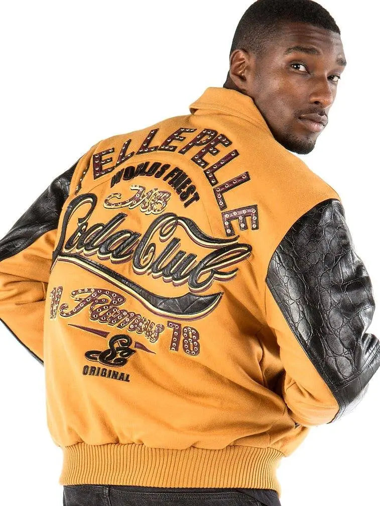 Pelle Pelle MB Soda Club Wool Yellow Leather Jacket