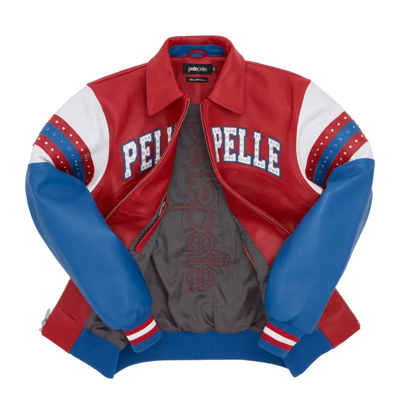 Pelle Pelle Red Vintage Arches Genuine Leather Jacket