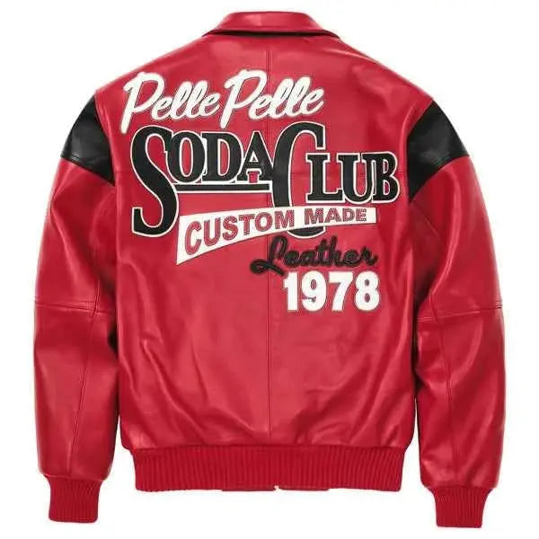 Pelle Pelle Red Soda Club Plush Leather Jacket