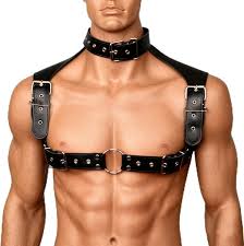 Unisex Real Leather BDSM Harness Belt & Neck Collar