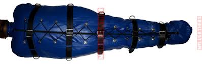 Premium Real Leather Body Bag Restricted Binder Sleep Sack (Hooded Enclosed Bondage Bag)