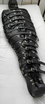 Leather Bondage Sleep Sack BDSM Restraint Bag - Fetish Bodysuit