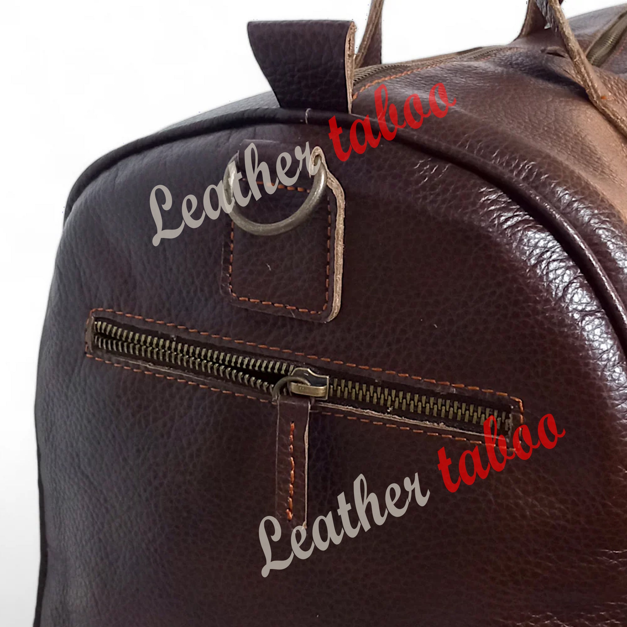 Pebble Grain Leather Weekender Bag