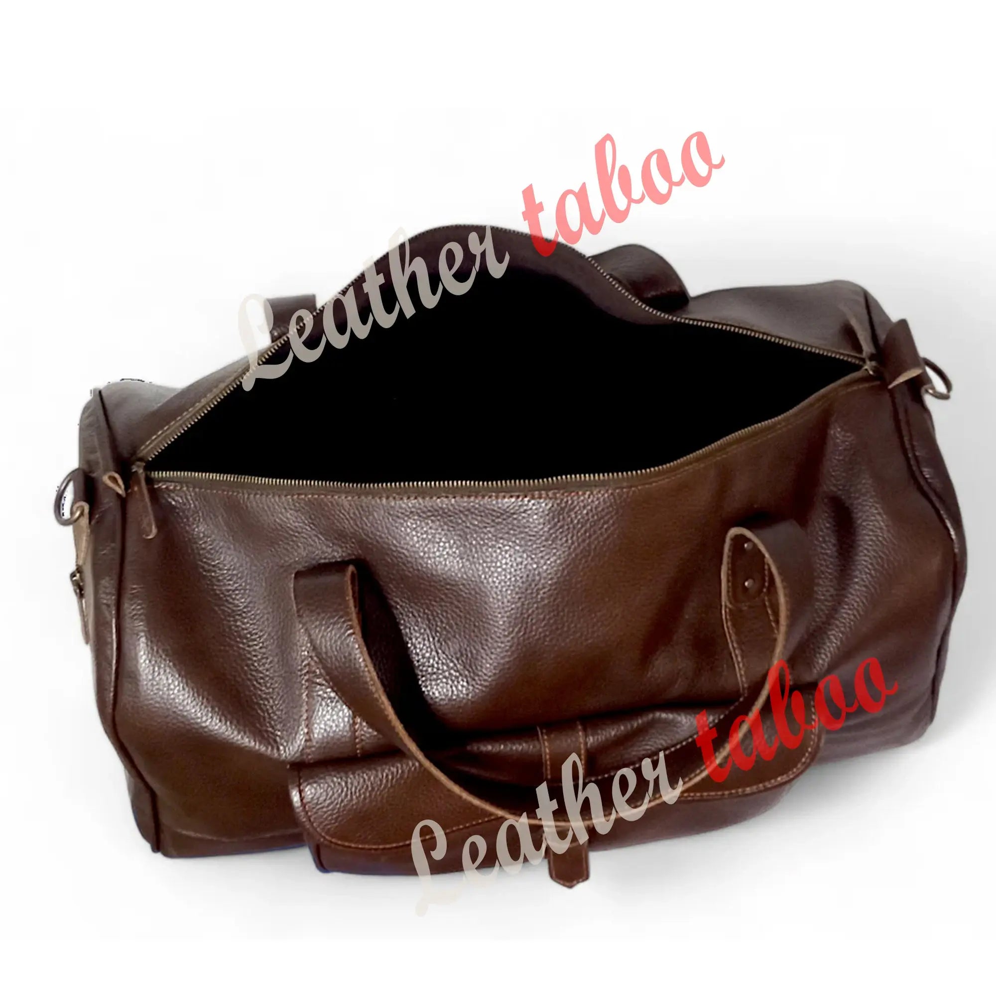 Pebble Grain Leather Weekender Bag - Leather taboo