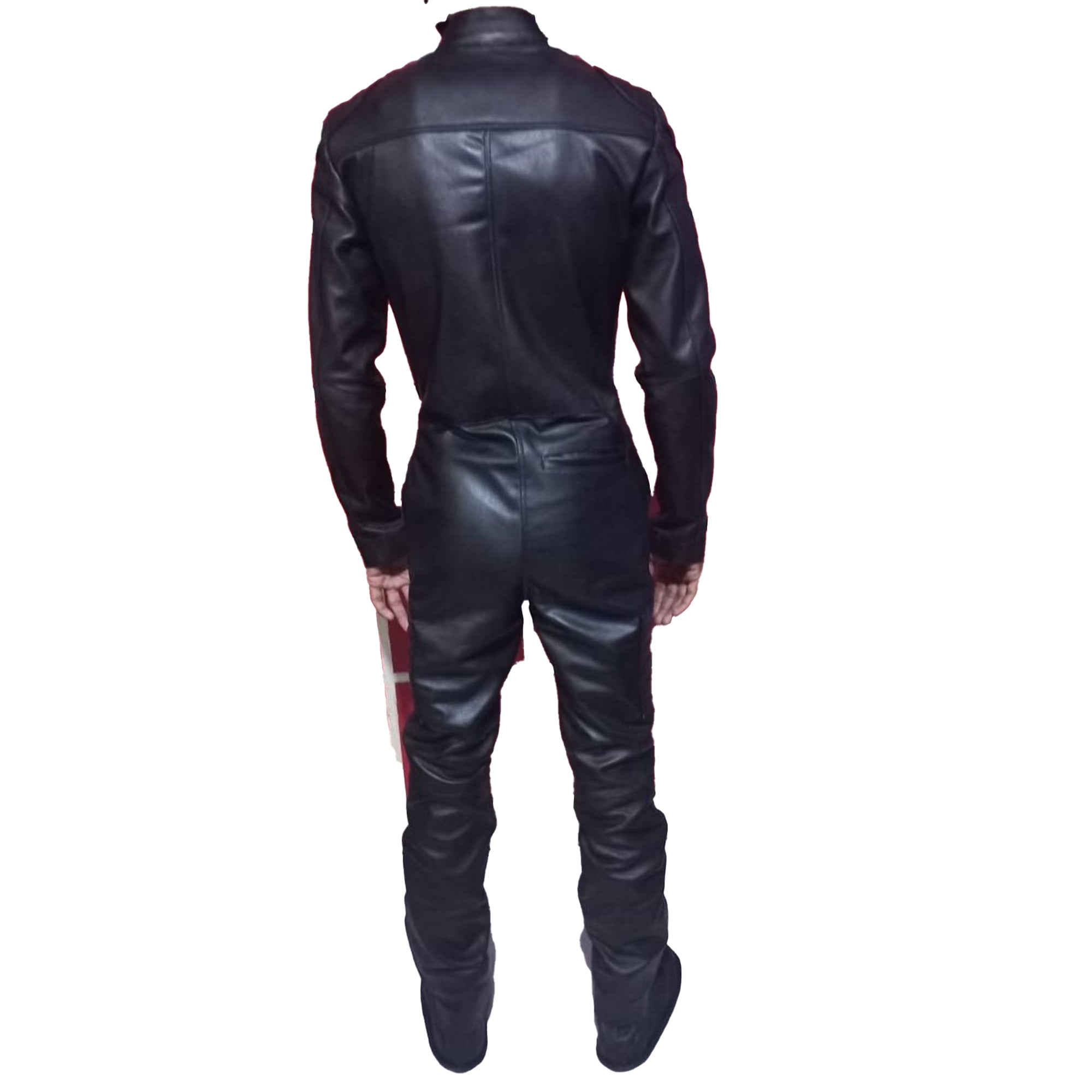 Mens real leather jumpsuit Black catsuit Casual leather bodysuit body fit dress Gift For Him leather man full body dress - Leather taboo