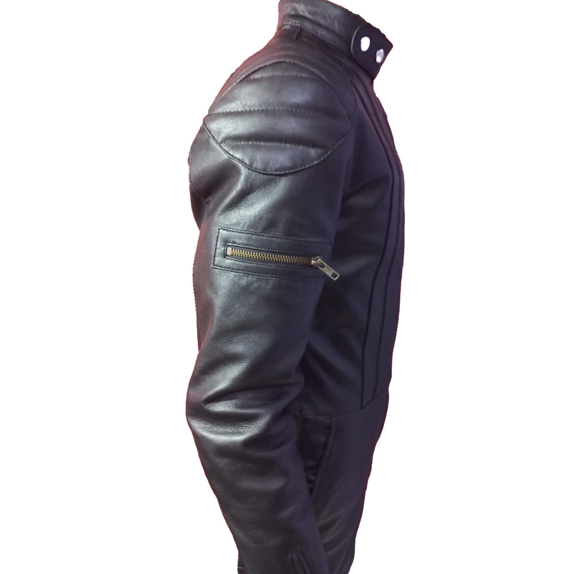 Mens real leather jumpsuit Black catsuit Casual leather bodysuit body fit dress Gift For Him leather man full body dress - Leather taboo