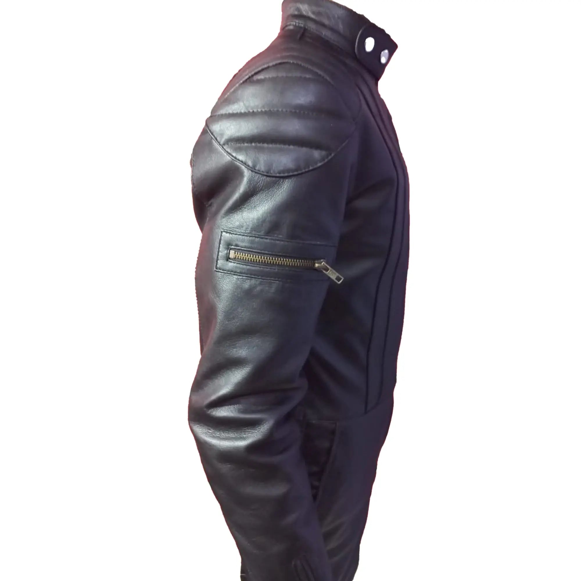Mens real leather jumpsuit Black catsuit Casual leather bodysuit body fit dress Gift For Him leather man full body dress - Leather taboo