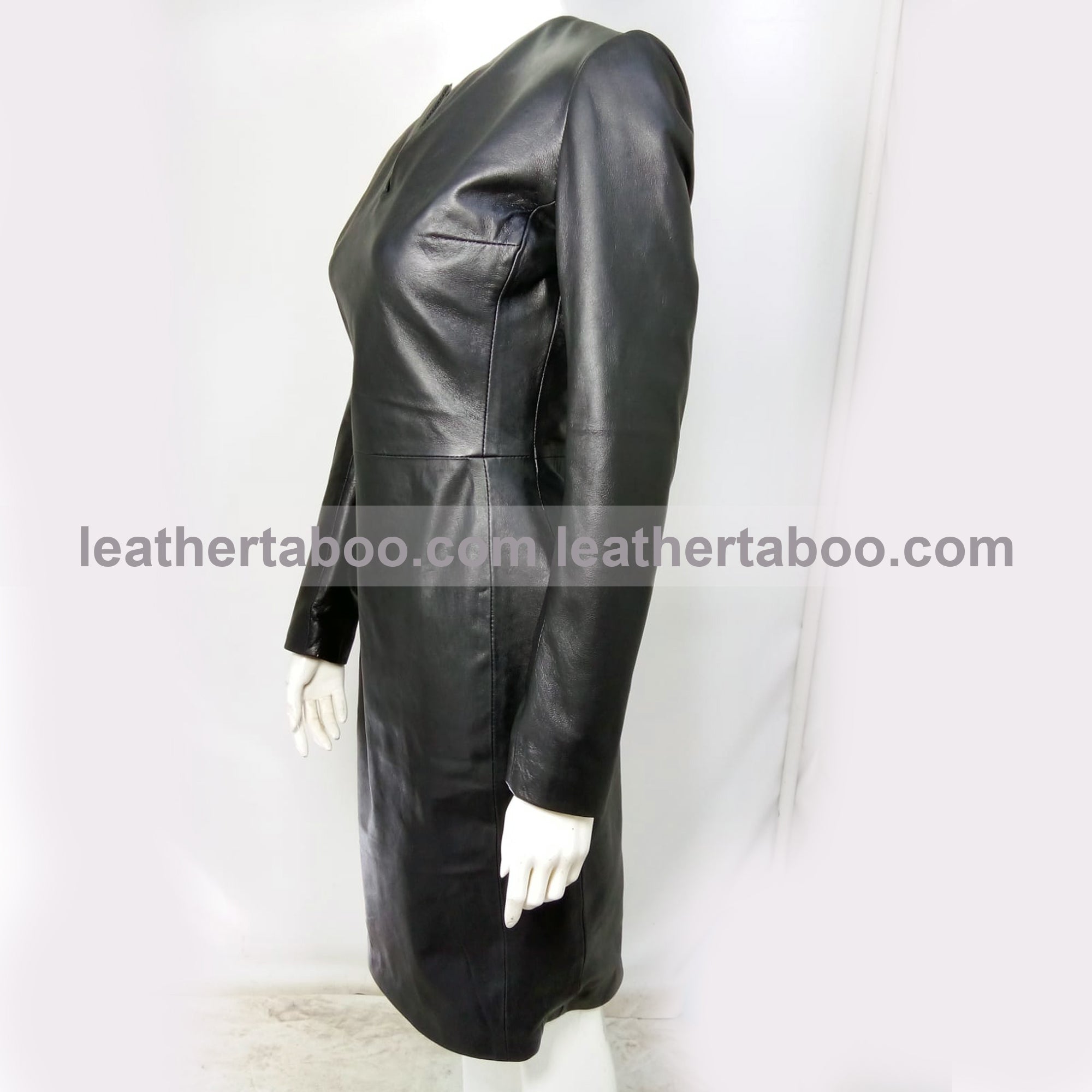 Real leather Stylish Dress women leather jumpsuit dress Slim Fit gift for her - Leather taboo