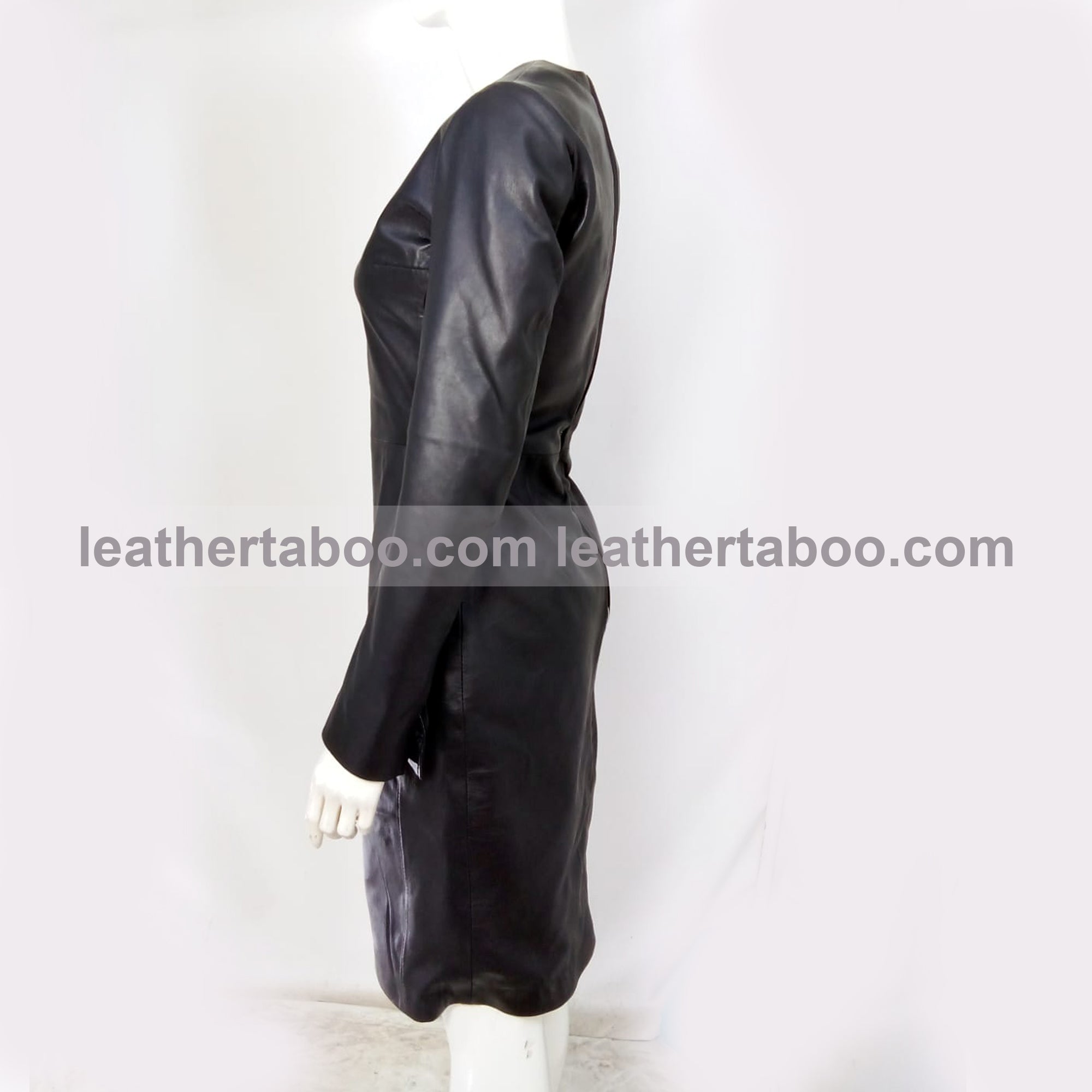 Real leather Stylish Dress women leather jumpsuit dress Slim Fit gift for her - Leather taboo
