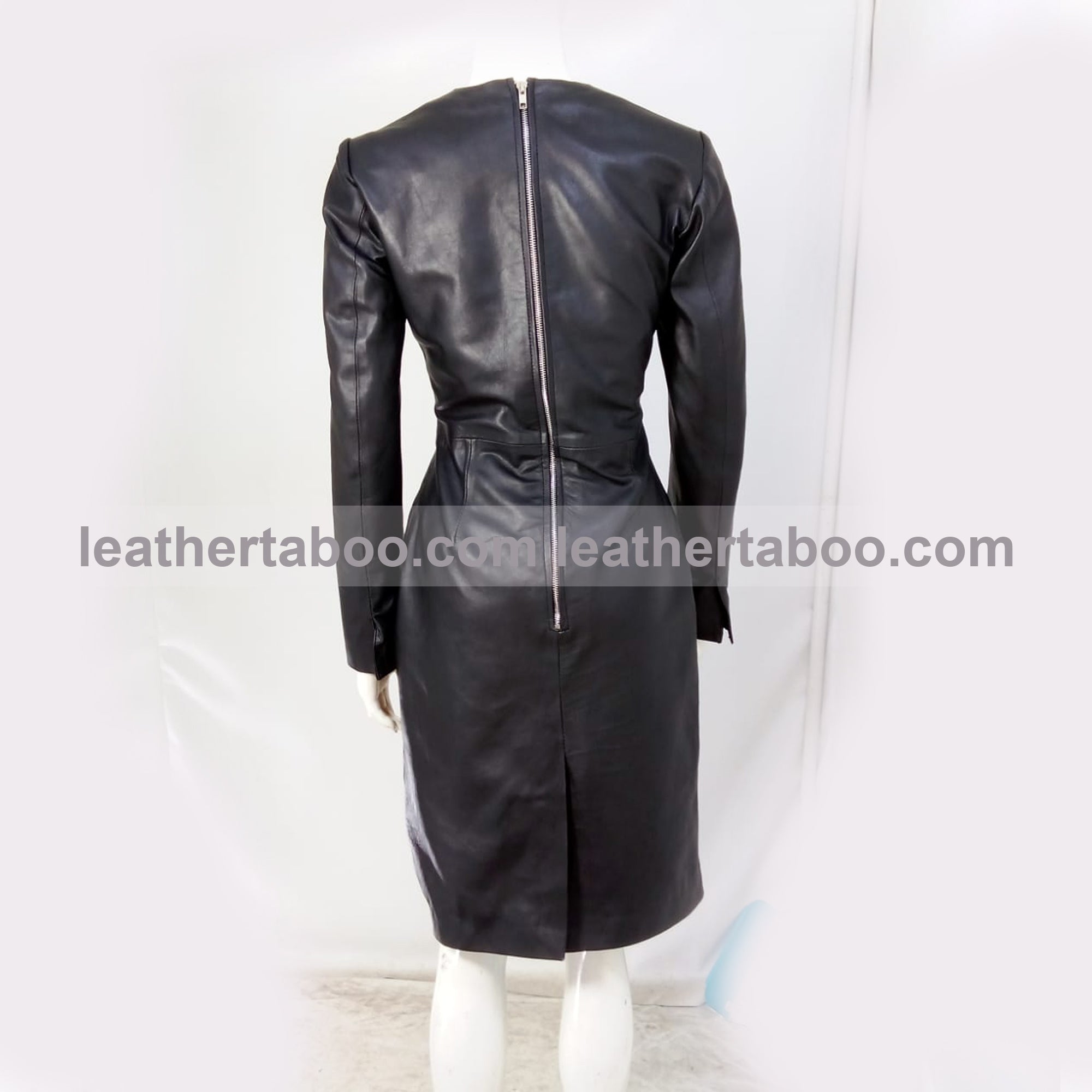 Real leather Stylish Dress women leather jumpsuit dress Slim Fit gift for her - Leather taboo