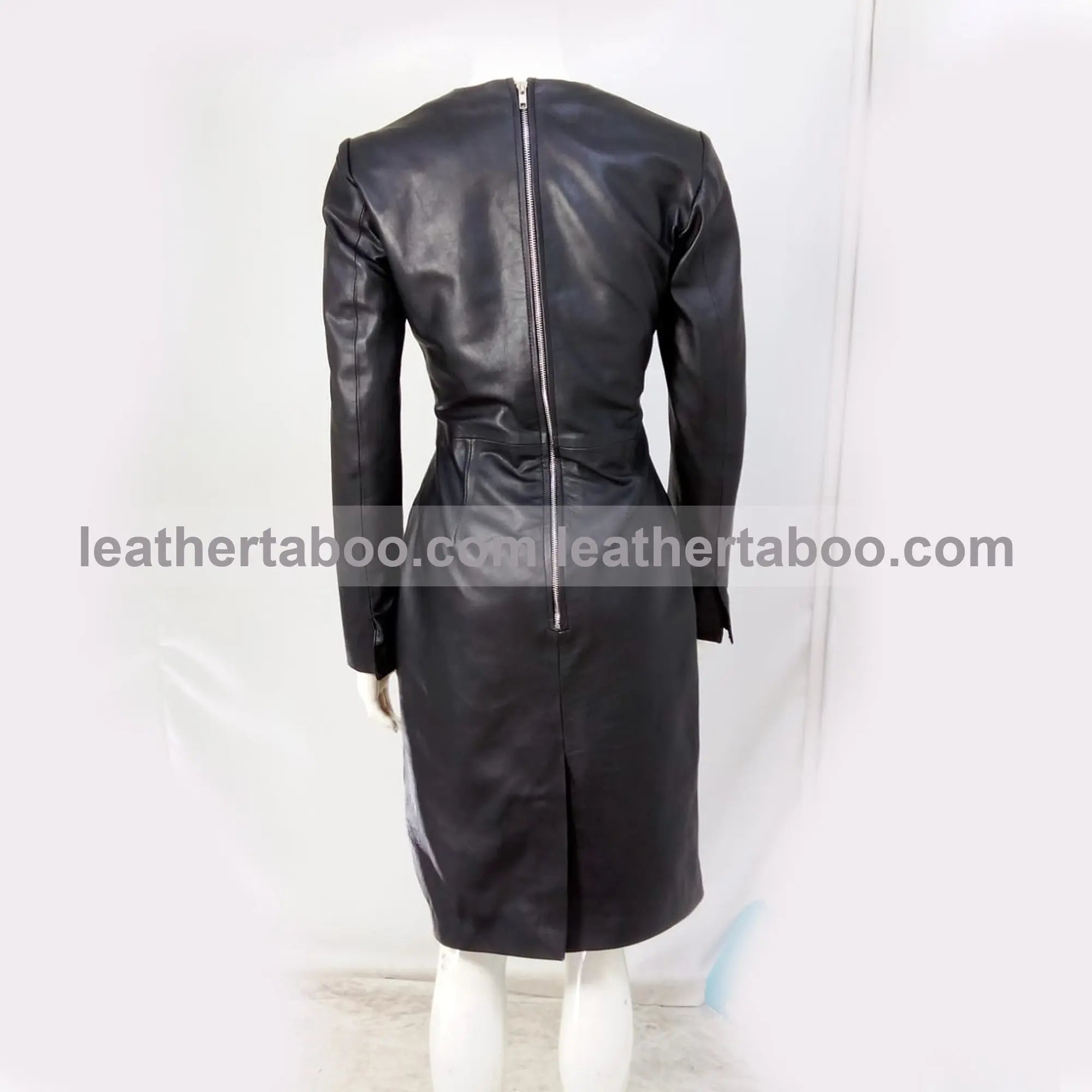 Real leather Stylish Dress women leather jumpsuit dress Slim Fit gift for her - Leather taboo