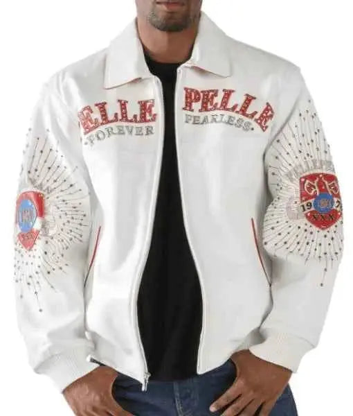 Pelle Pelle Forever Fearless MB White Leather Jacket