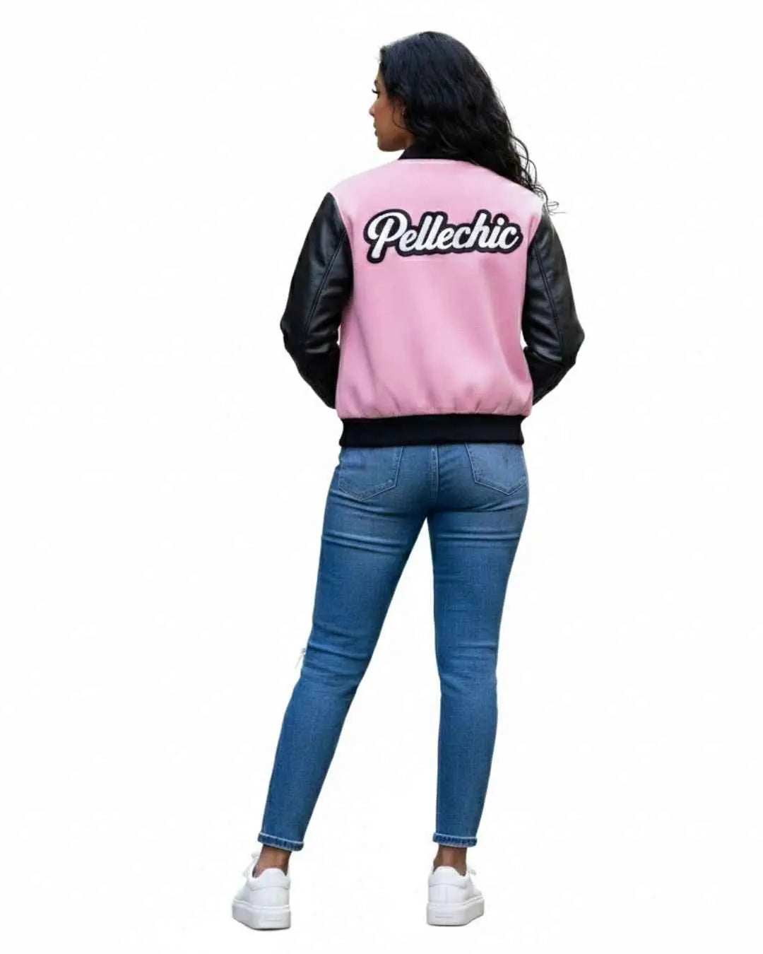 Pink Pop Cartoon Varsity Jacket