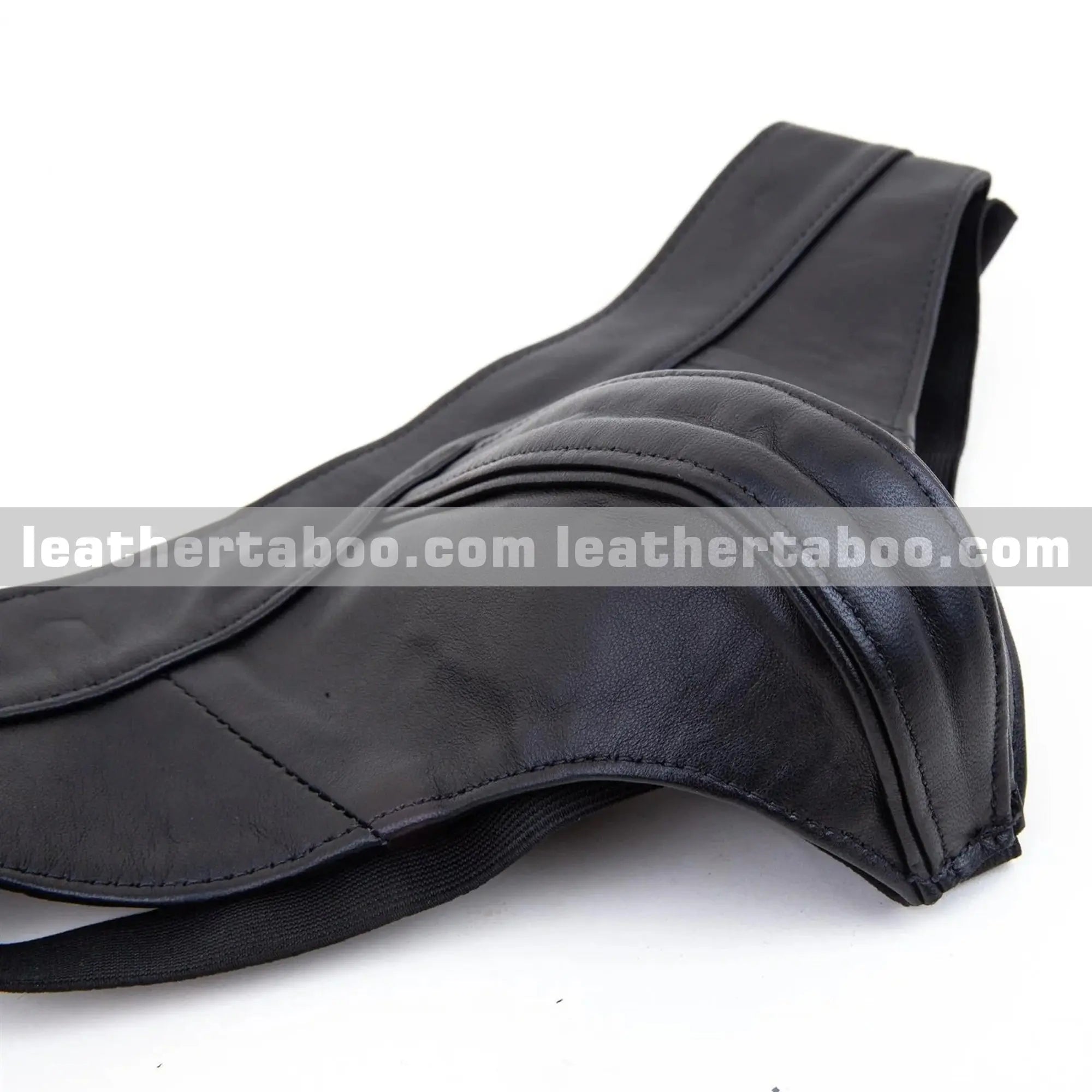 Men's Premium Black Leather Jockstrap - Stylish and Durable Design - Leather taboo