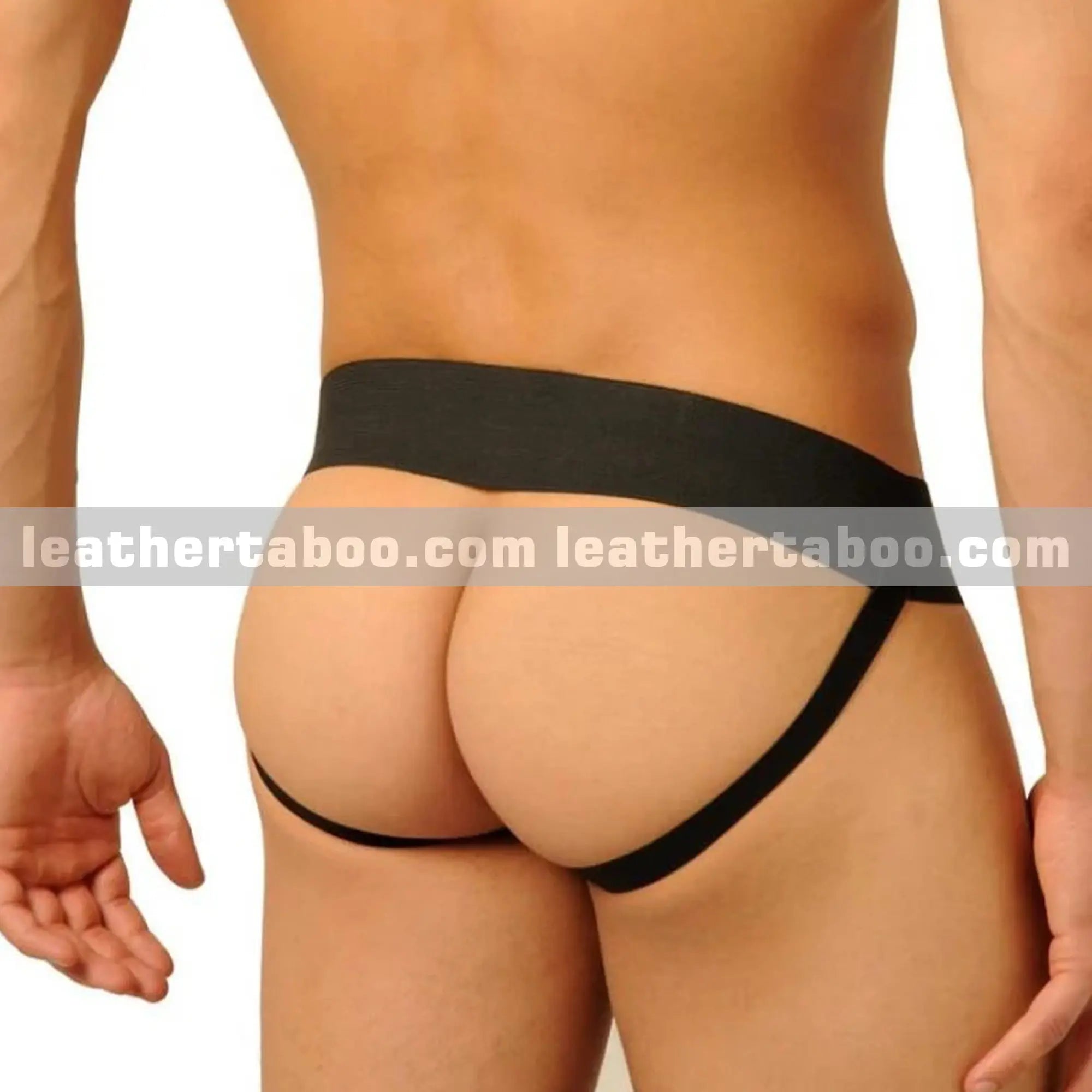 Menโs Premium Genuine Leather Jockstrap โ Erotic & Supportive Underwear