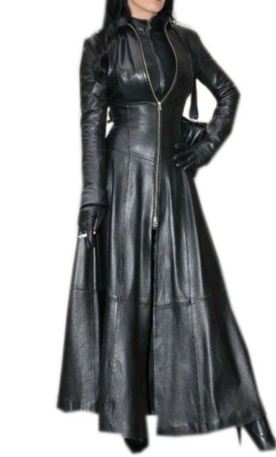 Black Leather Mistress Bodysuit Trench Coat – Only at LeatherTaboo.com