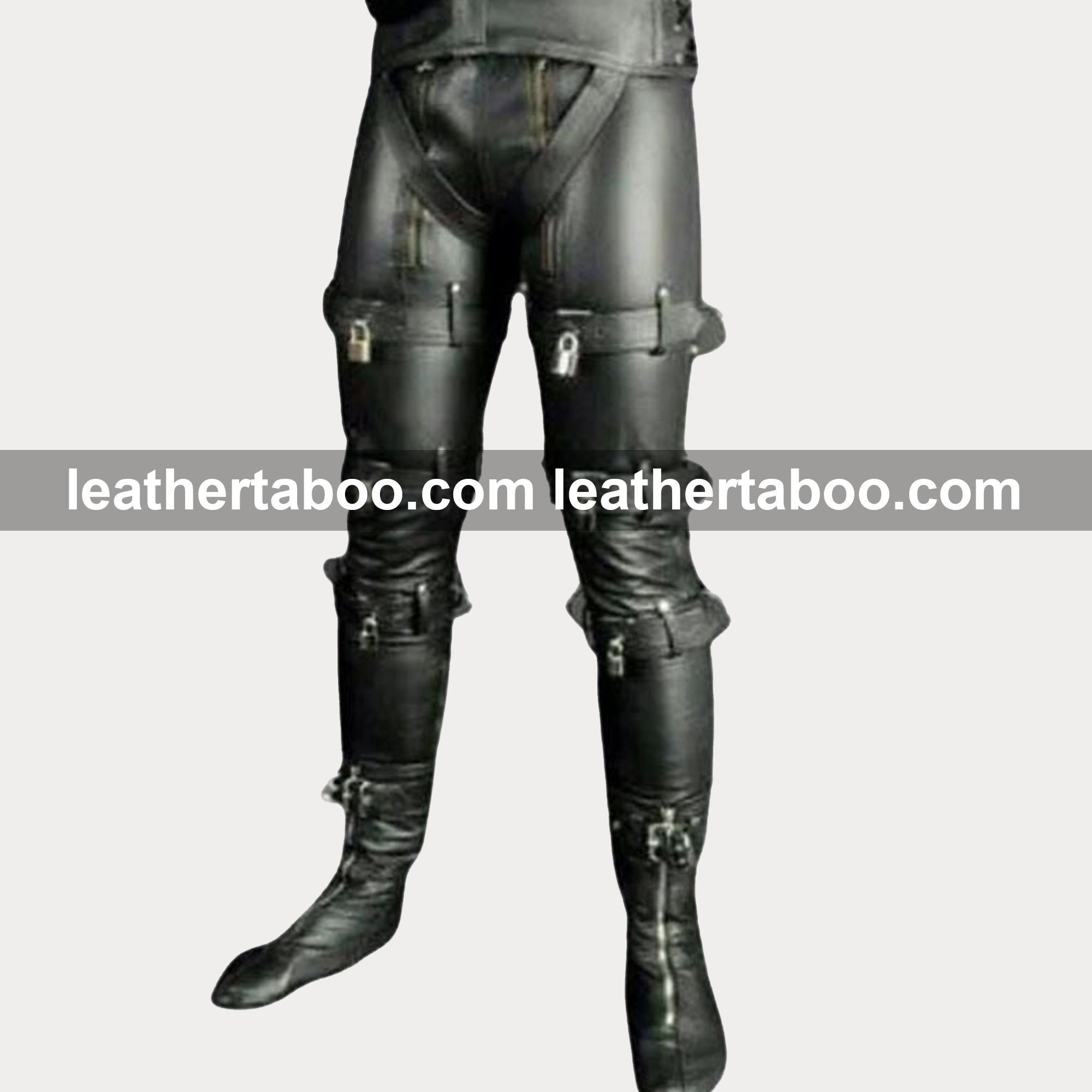 Men's Genuine Leather Skinny Pants - Club Trouser Bondage Pants