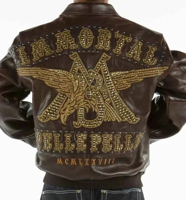 Men's Premium Cowhide Navy Blue Varsity Leather Jacket