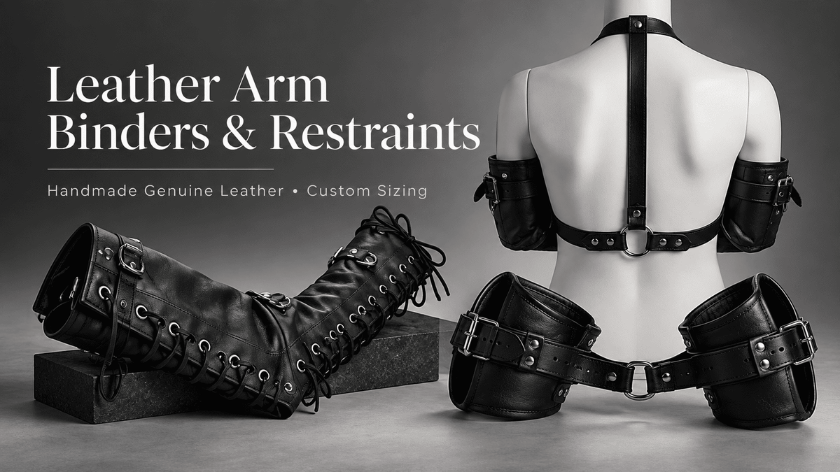 Leather arm binders and restraints collection