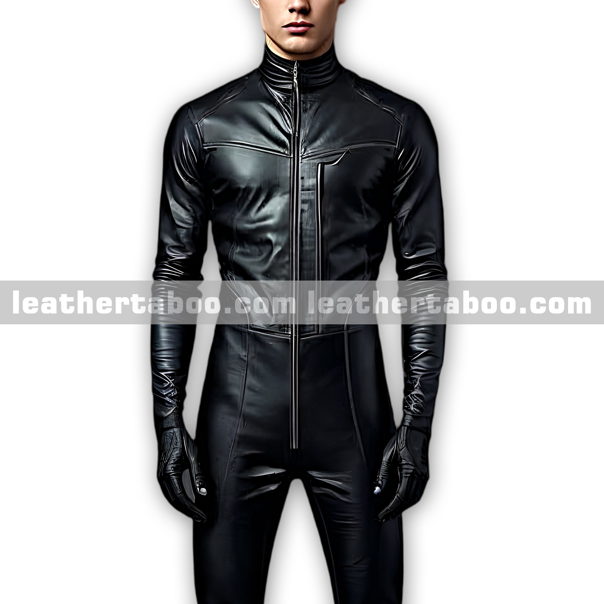 Men’s Premium Leather Jumpsuit | Black Sheepskin One Piece with Streamlined and Stylish Design