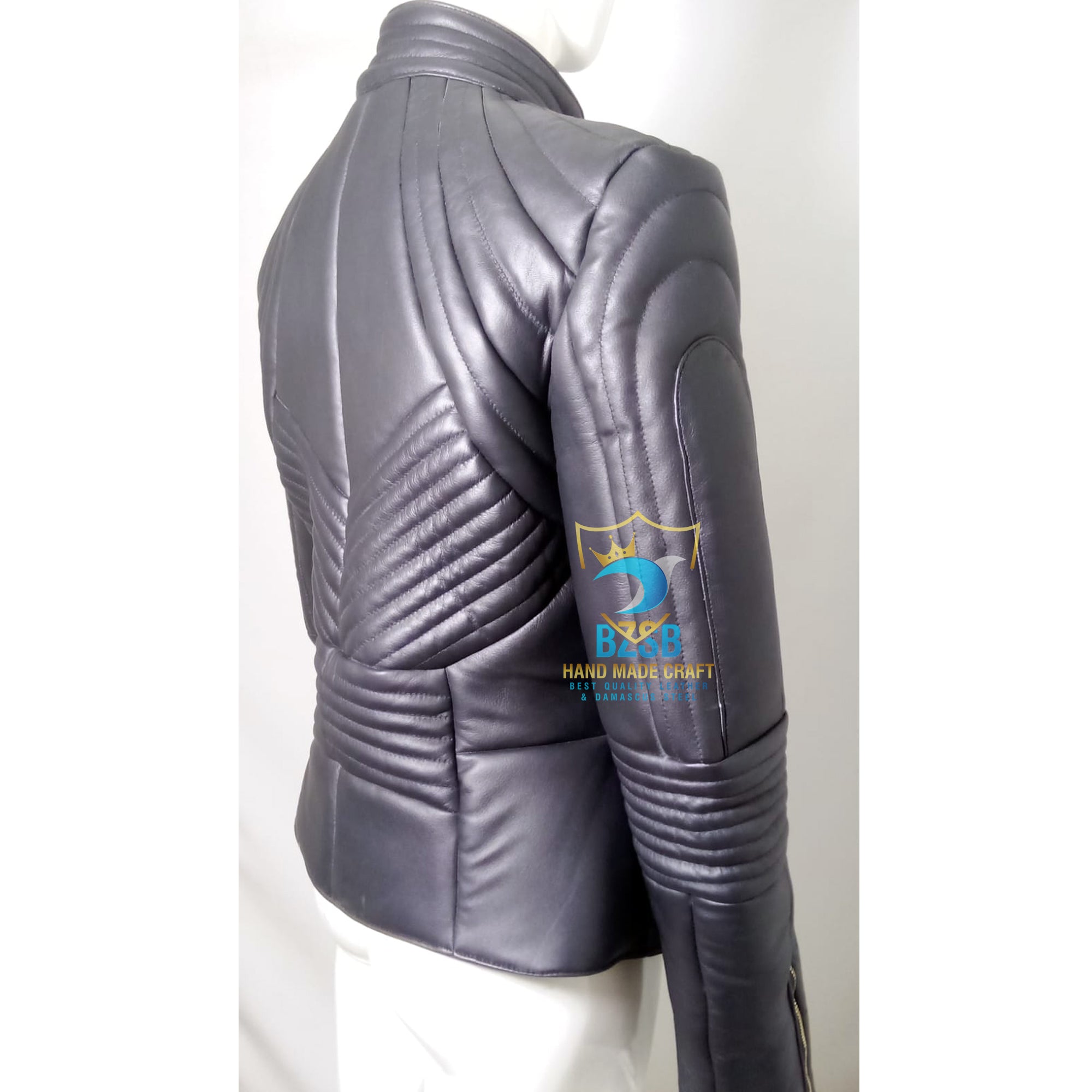 Woman Biker Sheep Leather Jacket