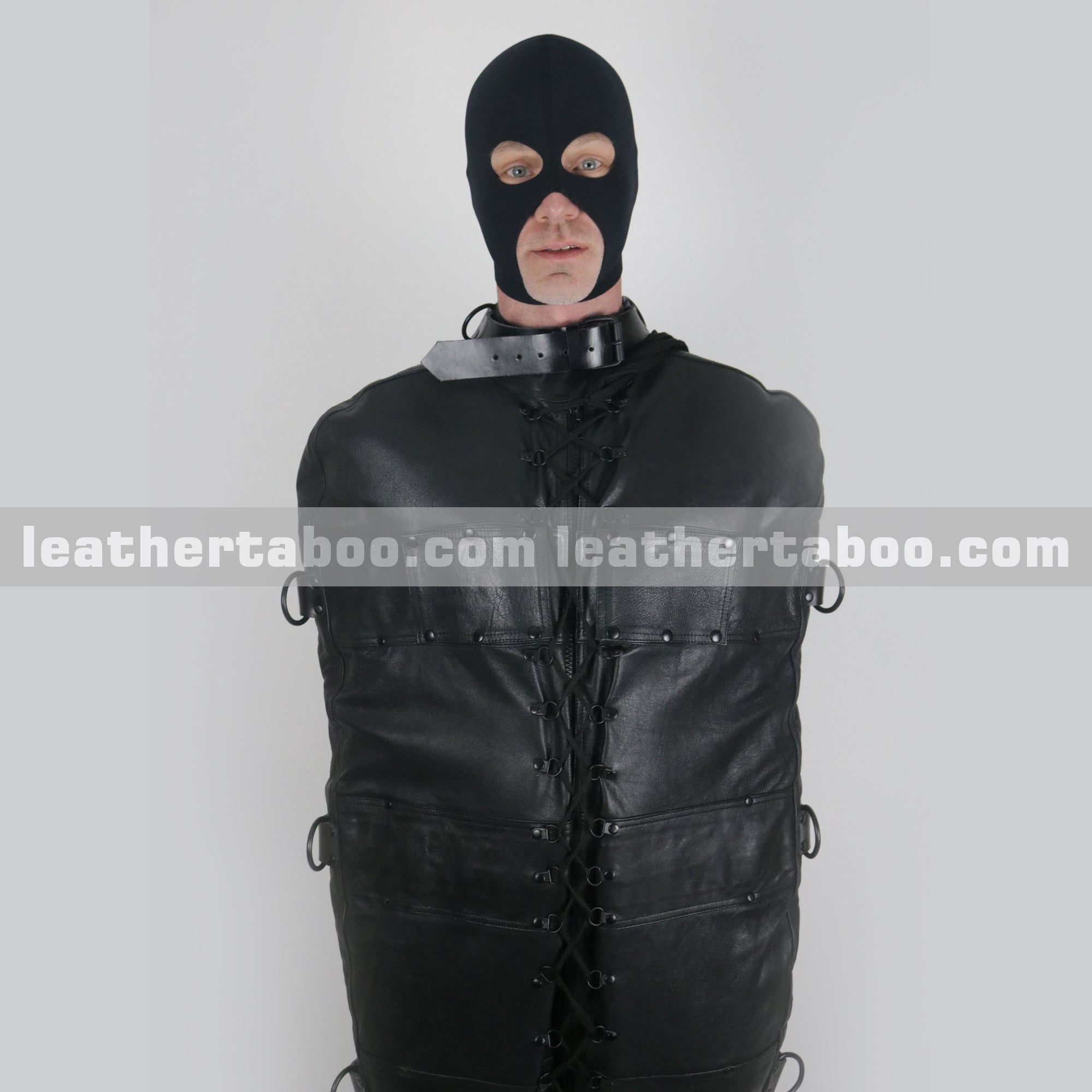 Full-Body Leather Sleep Sack with Straps & D-Rings – Premium Cowhide Heavy-Duty Restraint Gear