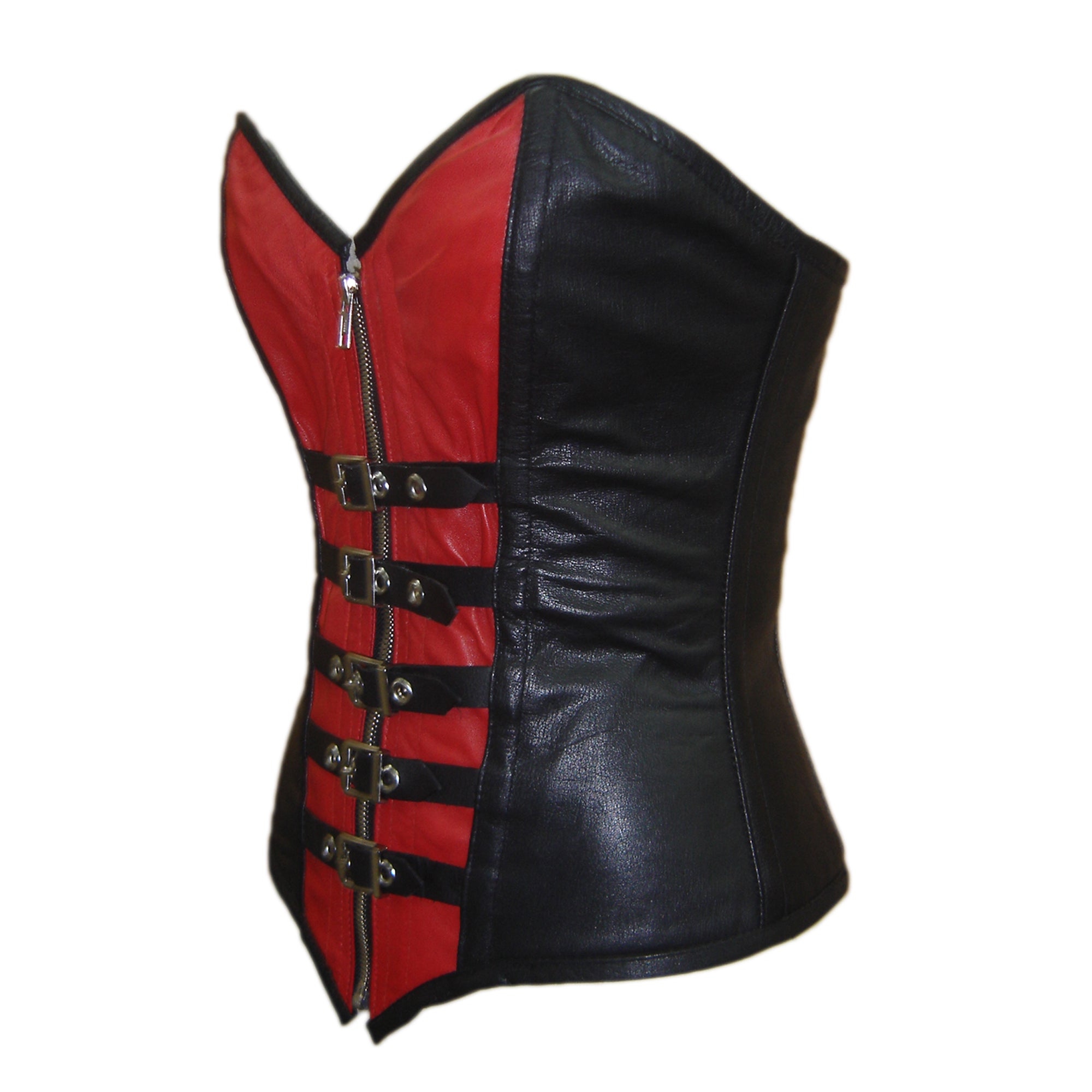 PlayGirl Genuine Sheep Leather Steel Boning Corset in Black Handmade Real Leather Corset Gift For Her