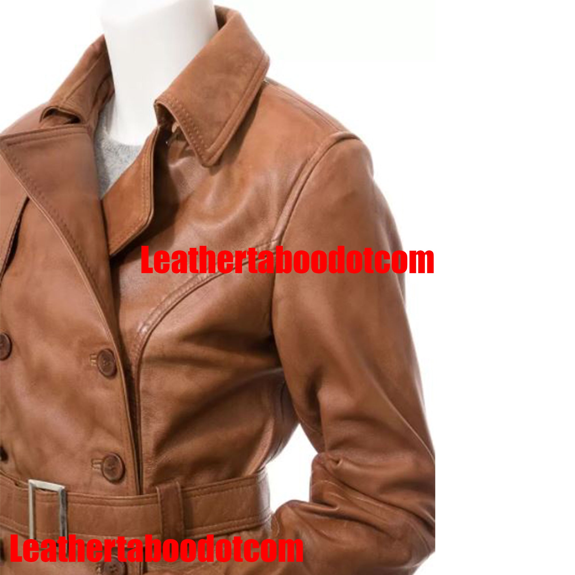 Brown Leather Outer Shell Tall Coats, Jackets & Waistcoats for Women Leathertaboo