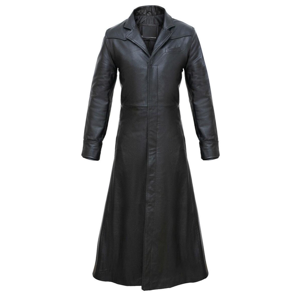 Women's Real Sheepskin Black Matrix Leather Coat