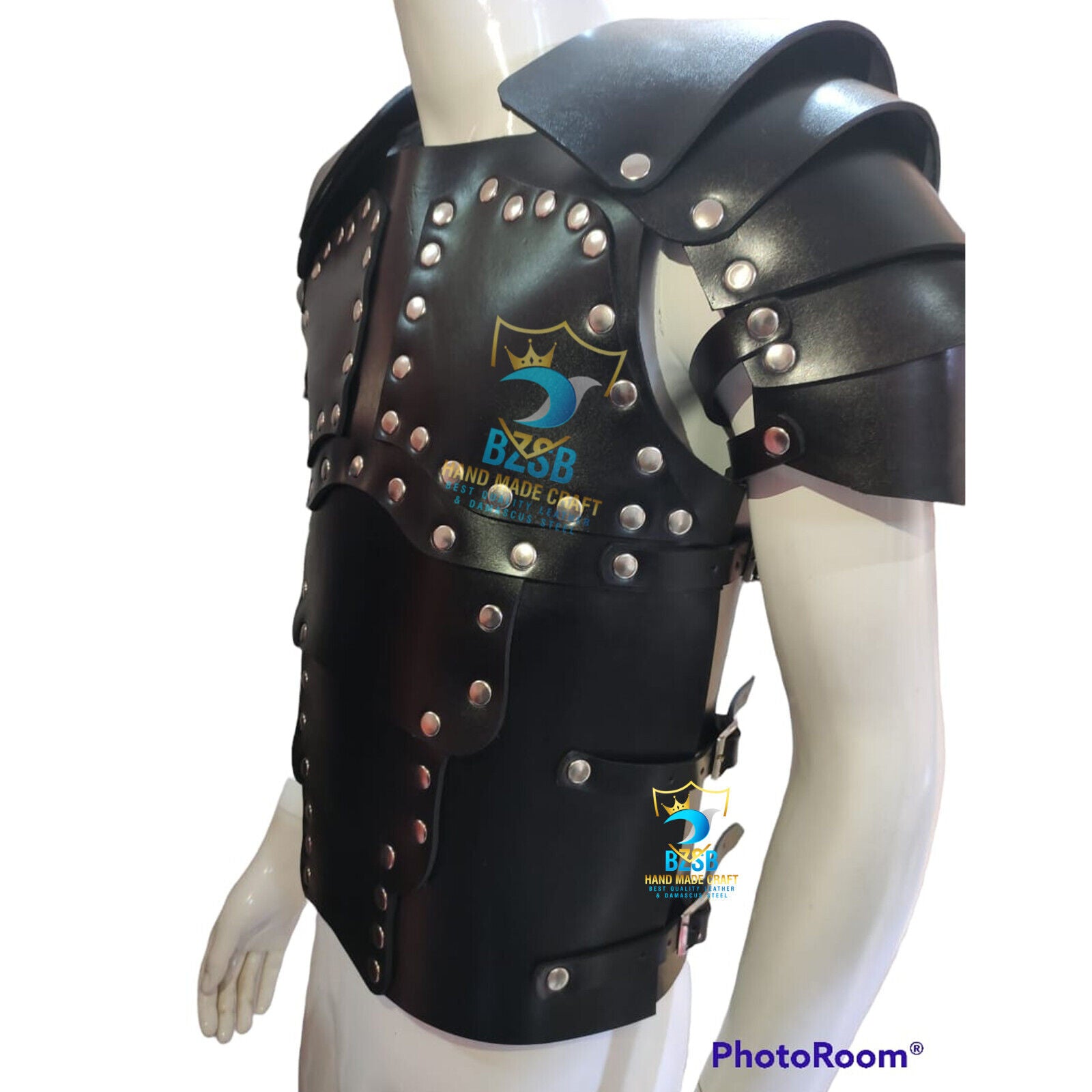 Medieval leather armor Viking costume Black LARP Armor reenactment cosplay armor