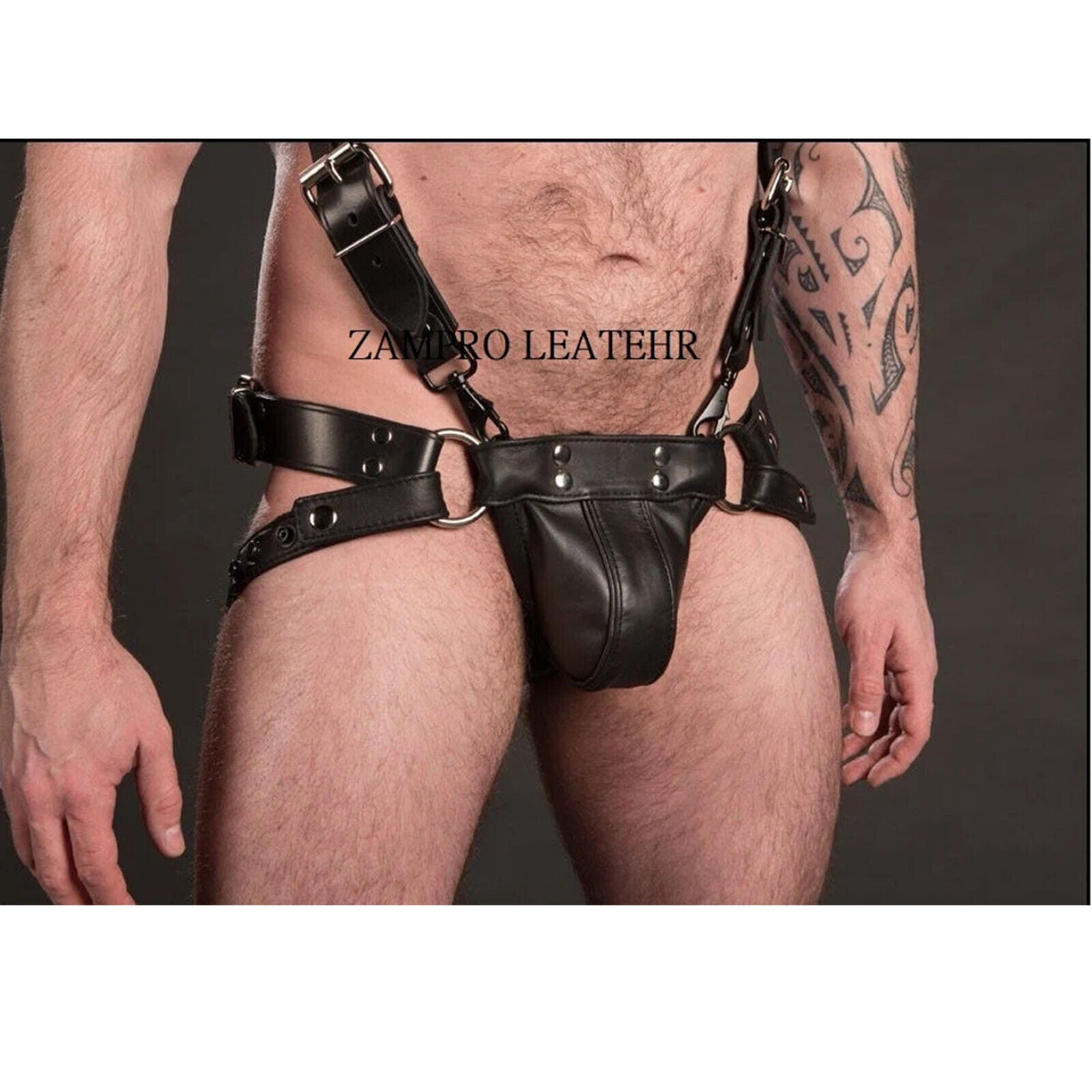 Mens Leather Harness Body Chest Armor Buckles Adjustable Strap Belt Club Costum 