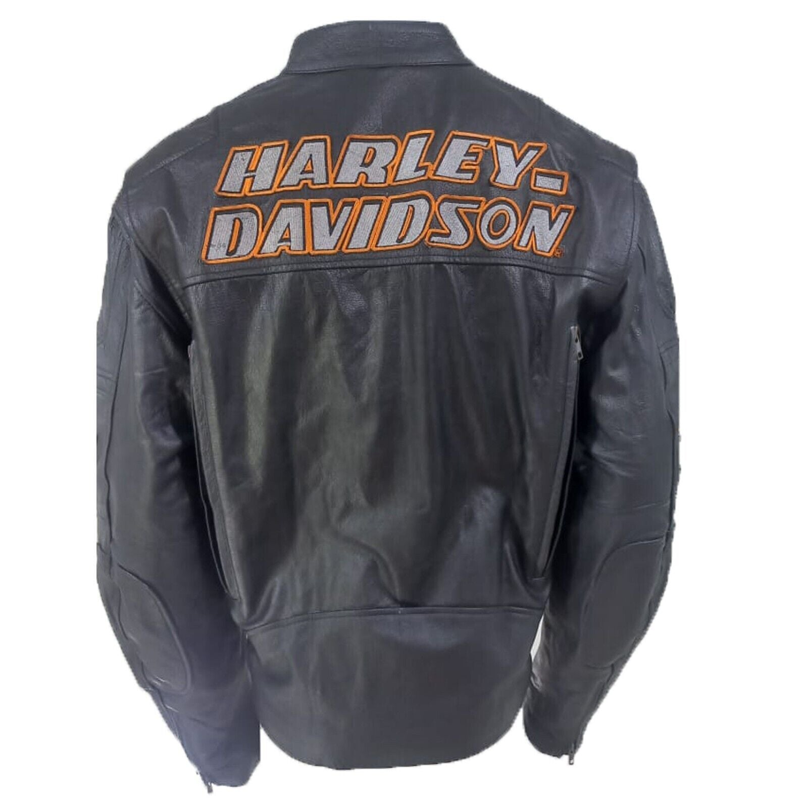 Men Genuine Leather Jacket Harley Davidson Motorcycle Biker Cafe Racer Jacket SM