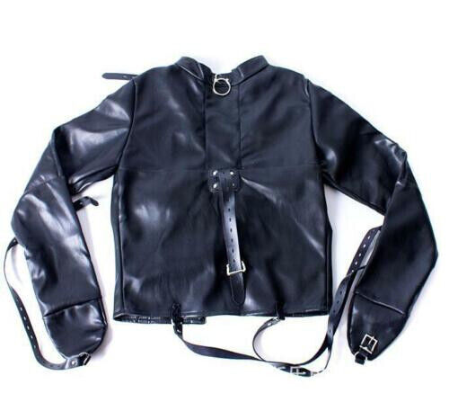 Real Leather Heavy Duty bondage Straitjacket Clubwear Straight Jacket Adjustable