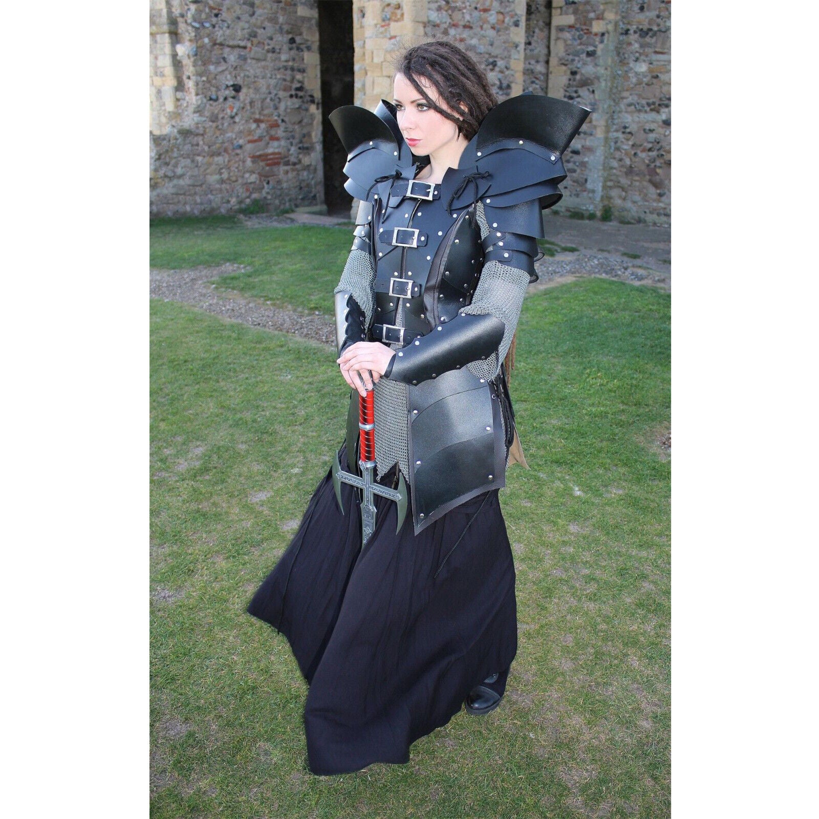 Real leather Elf Warrior Armour medieval theatrical celtic LARP SCA armor viking