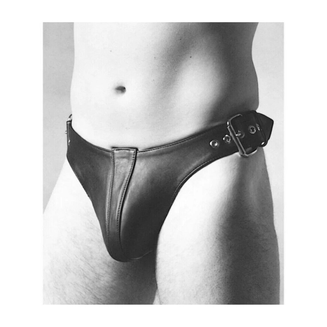 New Genuine Leather Handmade THONG adjustable buckle Mens Fetish roleplay gay Un