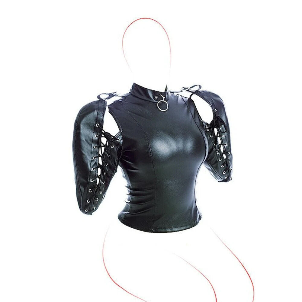 Bdsm Soft Leather Binding Body Strict Kinky Fancy Straitjacket with Slave Role P