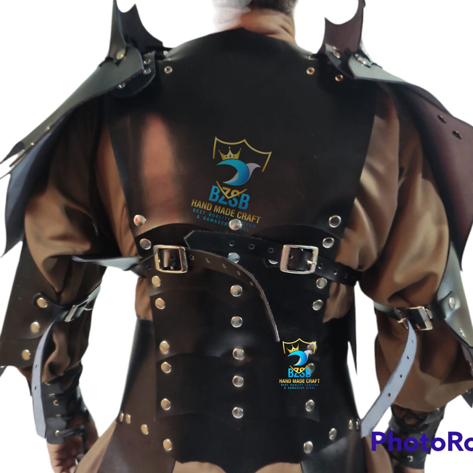 Men Leather Cuirass Armor Medieval Roman Costume Breastplate Viking LARP Cosplay