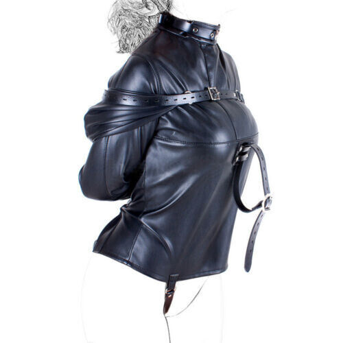 Real Leather Heavy Duty bondage Straitjacket Clubwear Straight Jacket Adjustable