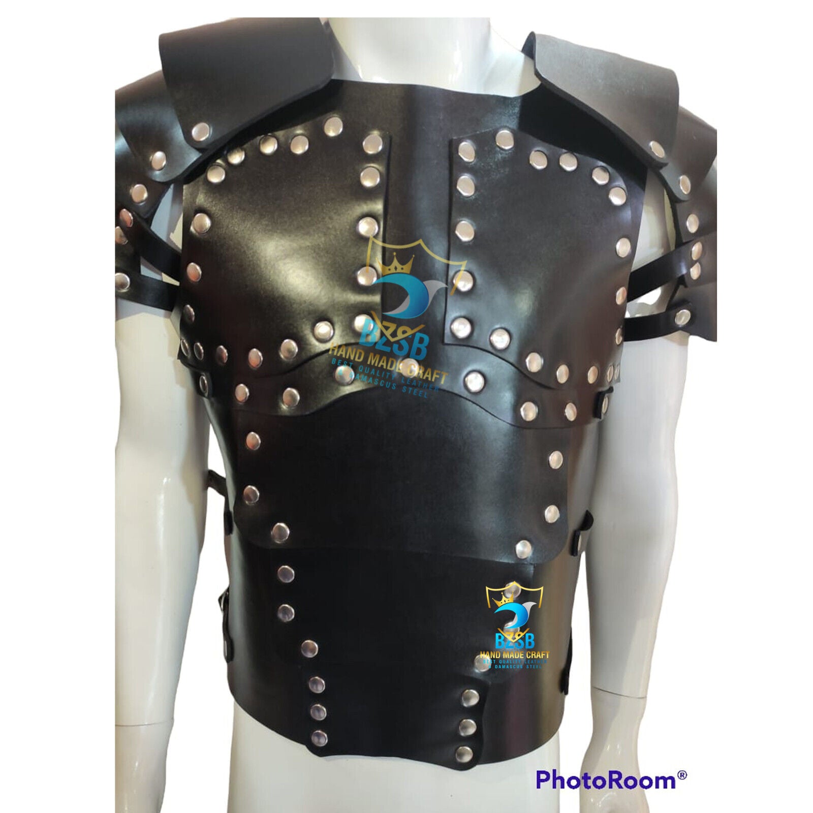 Medieval leather armor Viking costume Black LARP Armor reenactment cosplay armor