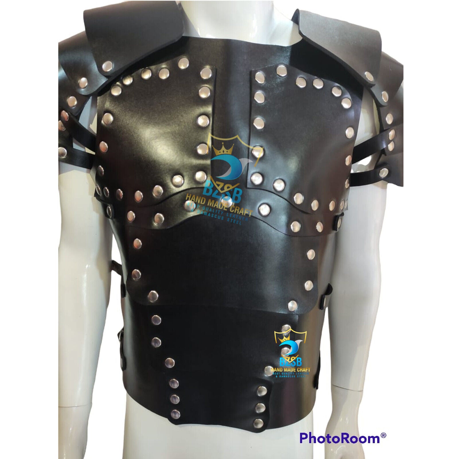 Medieval leather armor Viking costume Black LARP Armor reenactment cosplay armor