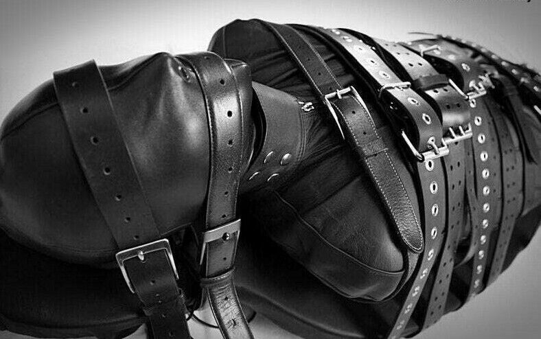 Leather Extreme BDSM SleepSack Fetish Sensory Deprivation Restricted Bondage bag