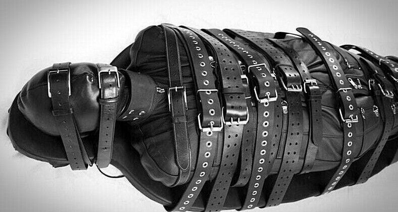 Leather Extreme BDSM SleepSack Fetish Sensory Deprivation Restricted Bondage bag