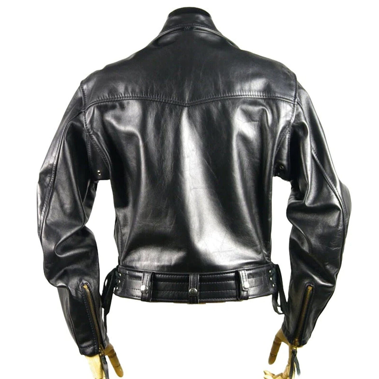 A men's black leather jacket is a jacket for men that is made of black leathe