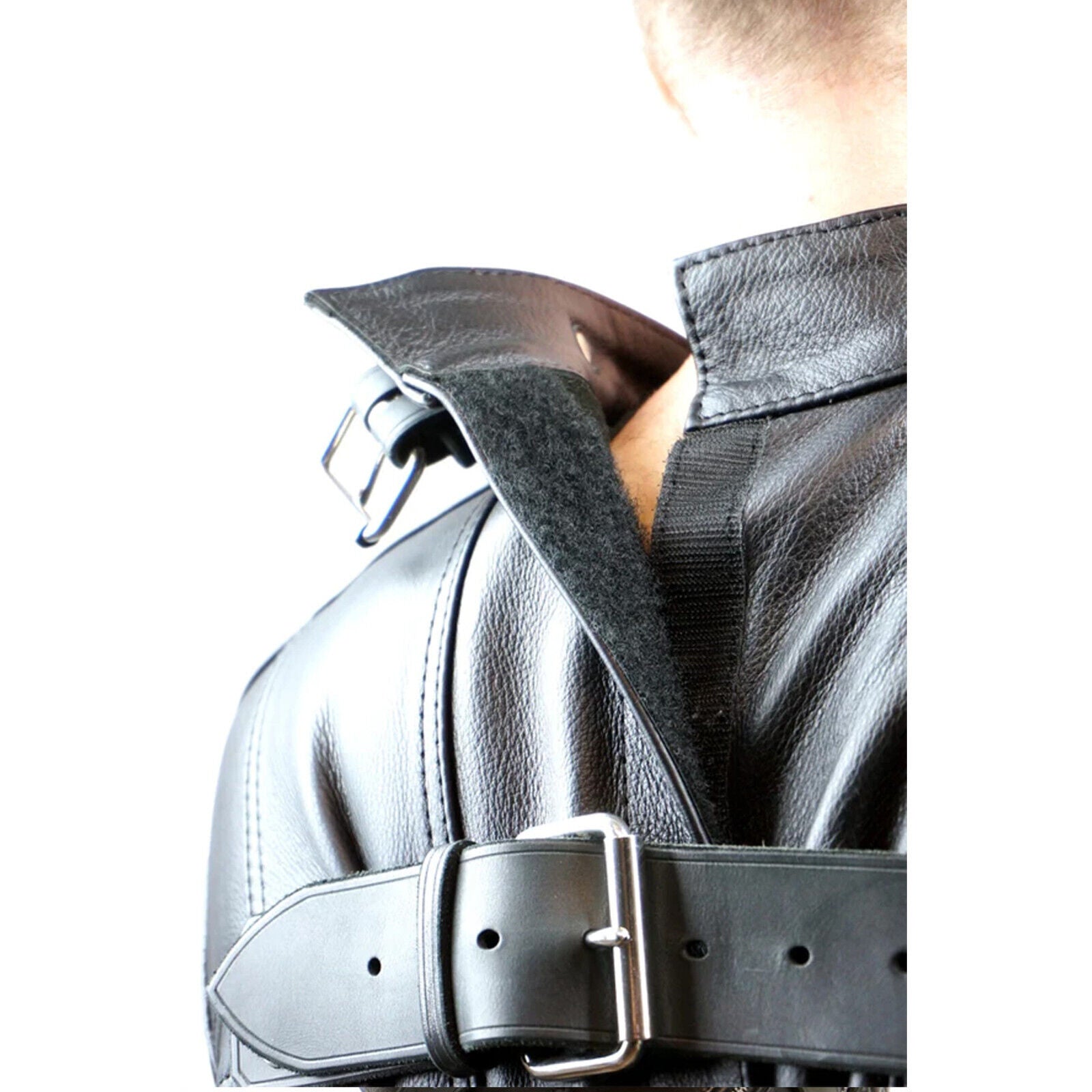 Original Cowhide Leather Bondage StraitJacket BDSM