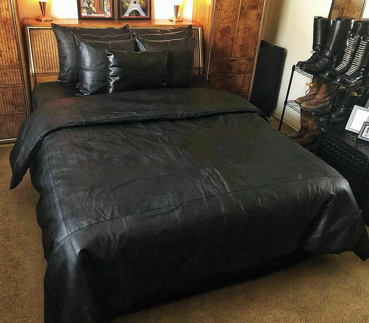 NAPPA LEATHER BEDSHEET PILLOW CASE AND DUVET COVER SINGLE/DOUBLE/KING/SUPER KING
