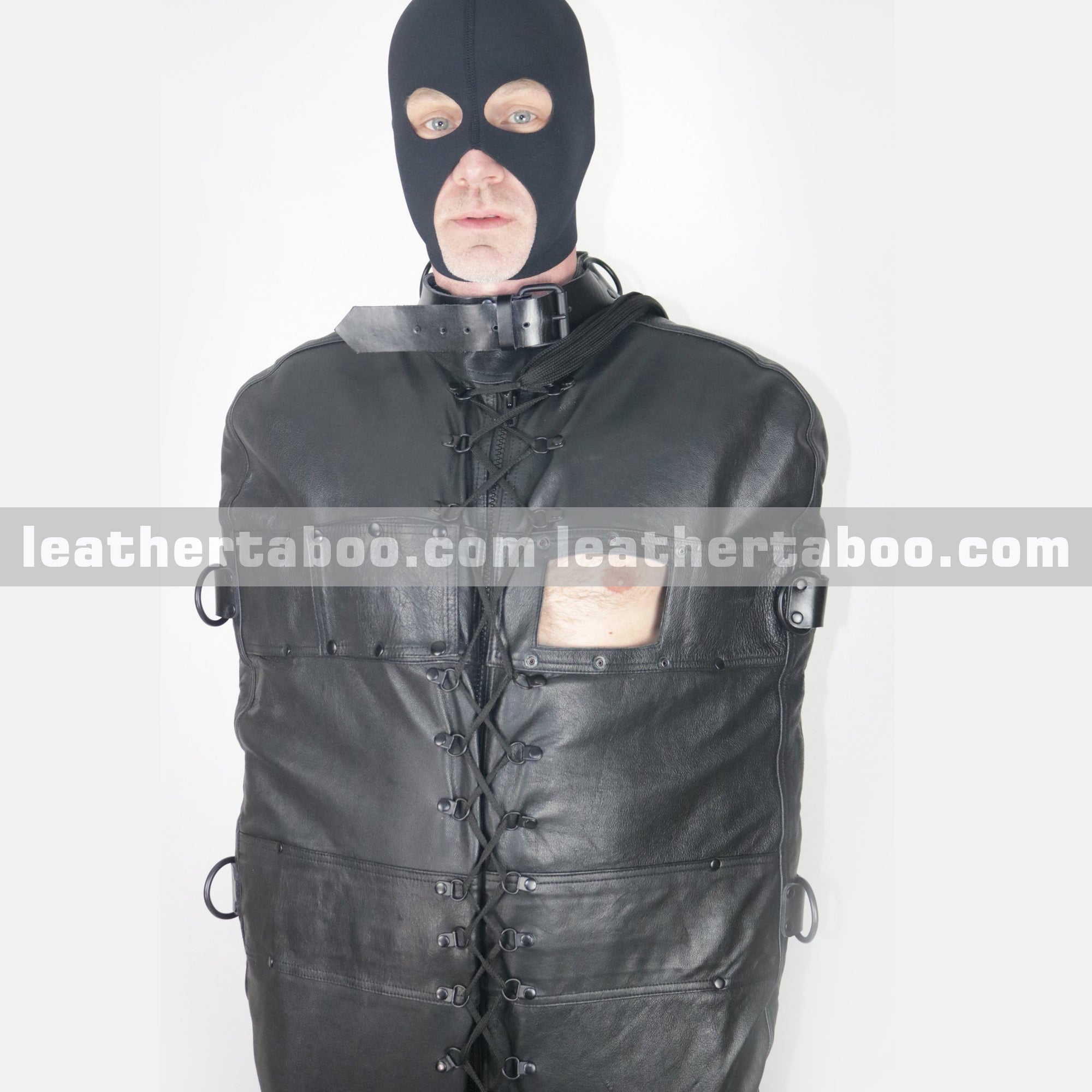 Full-Body Leather Sleep Sack with Straps & D-Rings – Premium Cowhide Heavy-Duty Restraint Gear