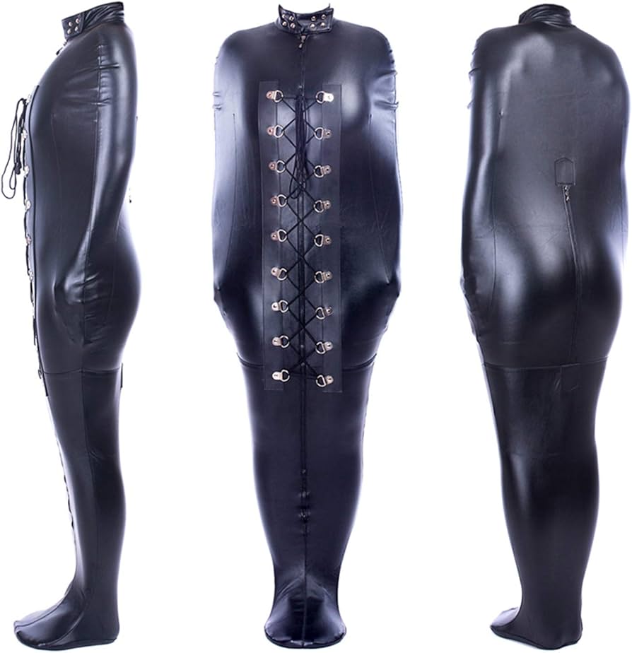 Premium Genuine Leather BDSM Arm Binder Restrictive Costume Bondage Slave Suffocation Playsuit