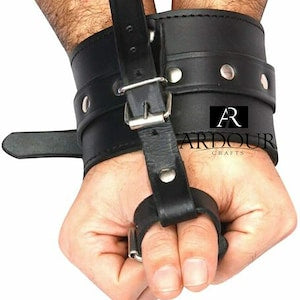 Premium Real Cowhide Leather Hand Holder Adjustable Wrist Accessory
