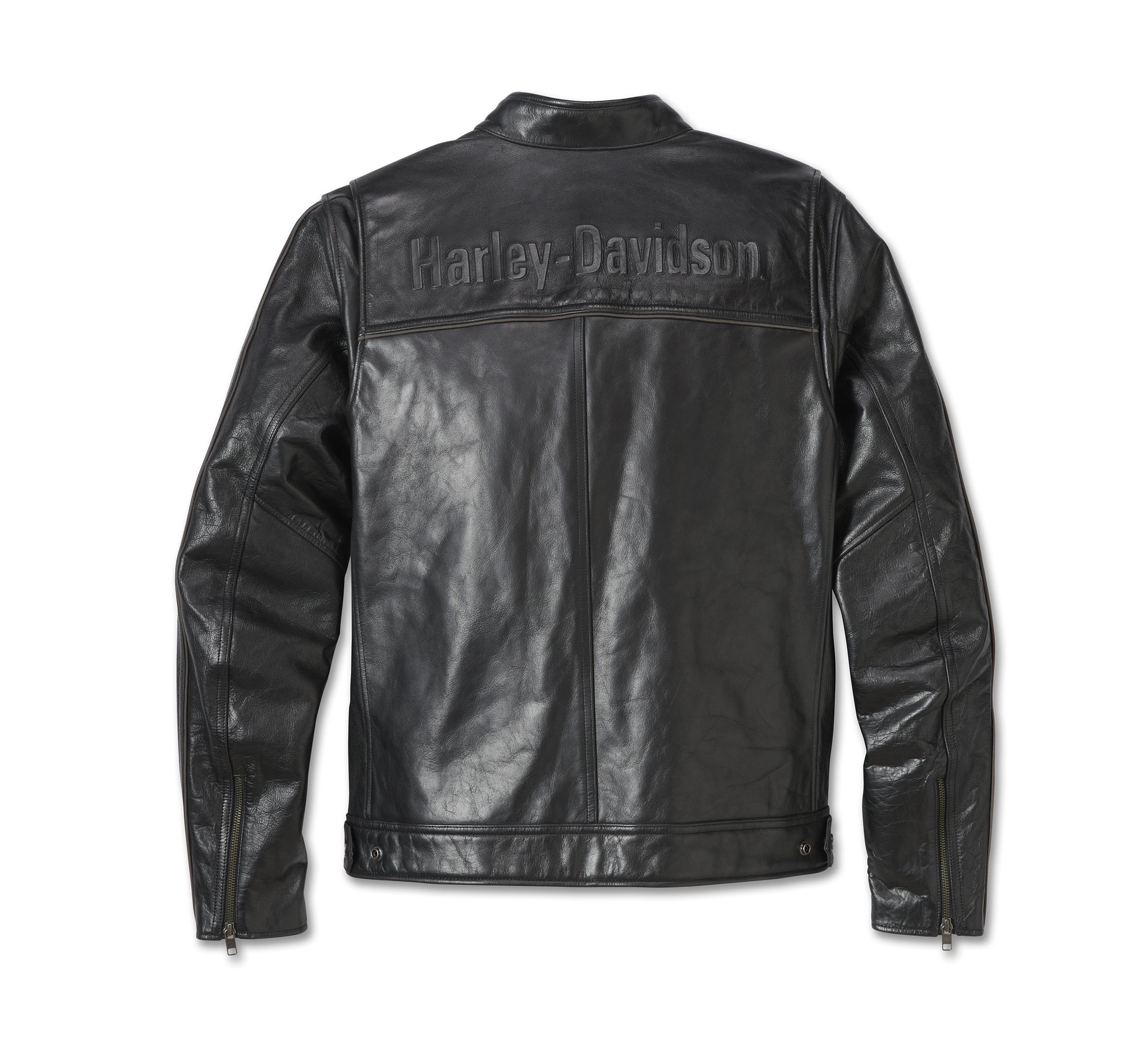 Men’s Harley Davidson Genuine Leather Biker Jacket - Cafe Racer SM Motorcycle Jacket